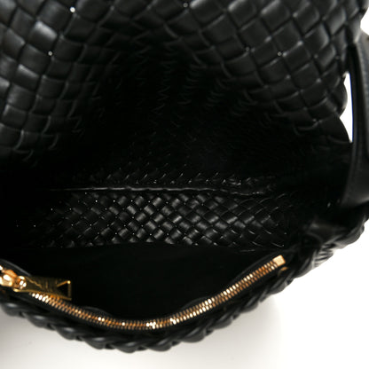 Bottega Veneta Nappa Intrecciato Small Cobble Messenger Bag Black 5 of 12