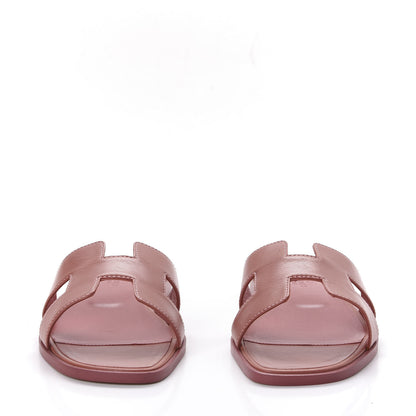 Hermes Goatskin Oran Sandals 40 Rouge Blush 2 of 10