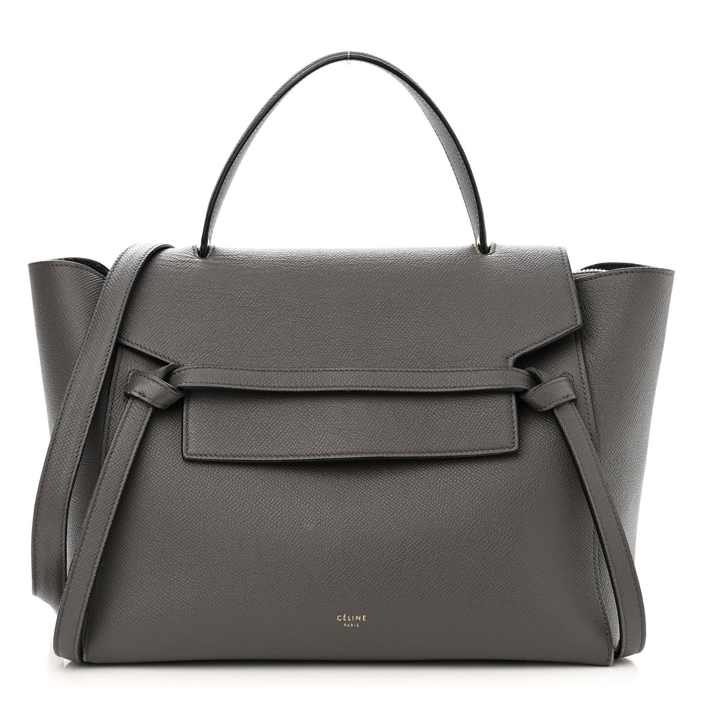 Grained Calfskin Mini Belt Bag Grey