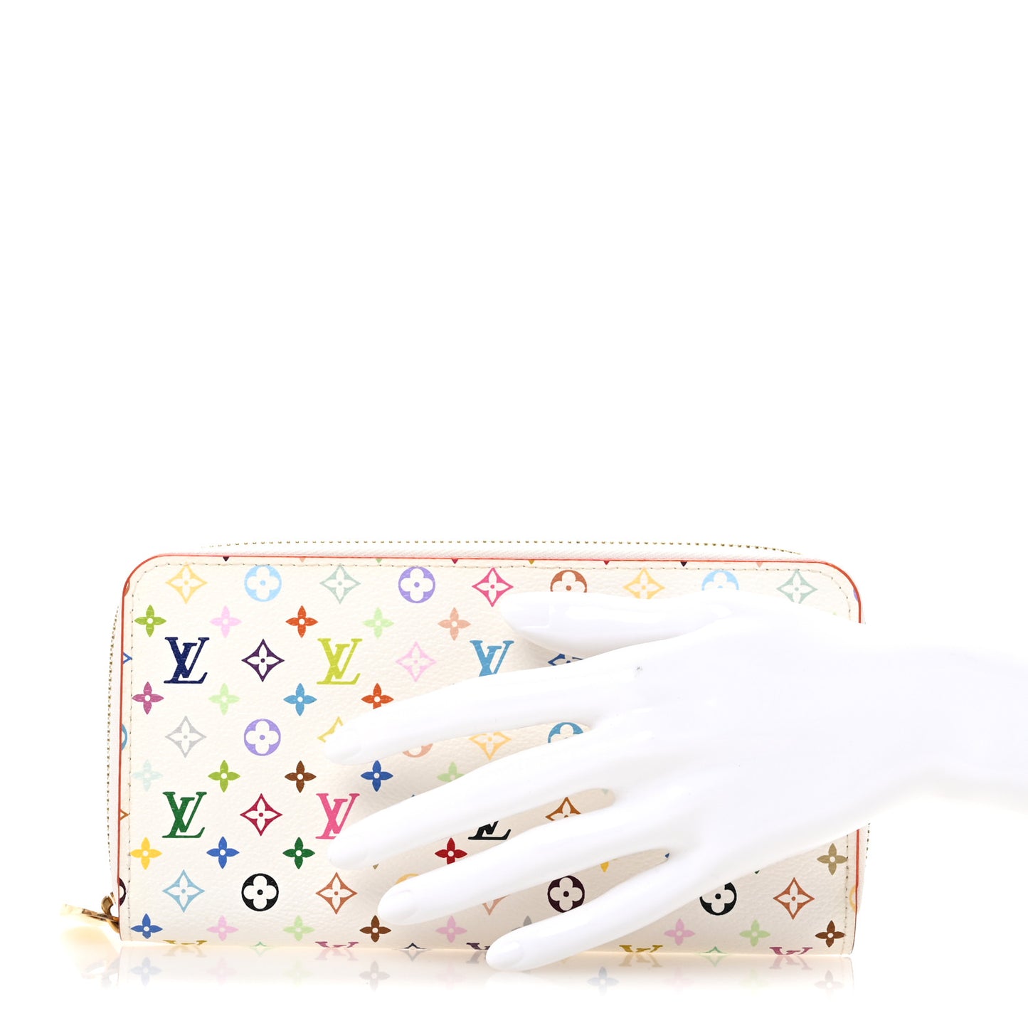 Monogram Multicolor Zippy Wallet White Litchi