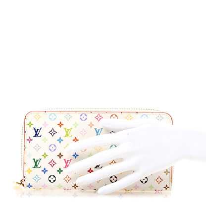 Louis Vuitton Monogram Multicolor Zippy Wallet White Litchi 2 of 9