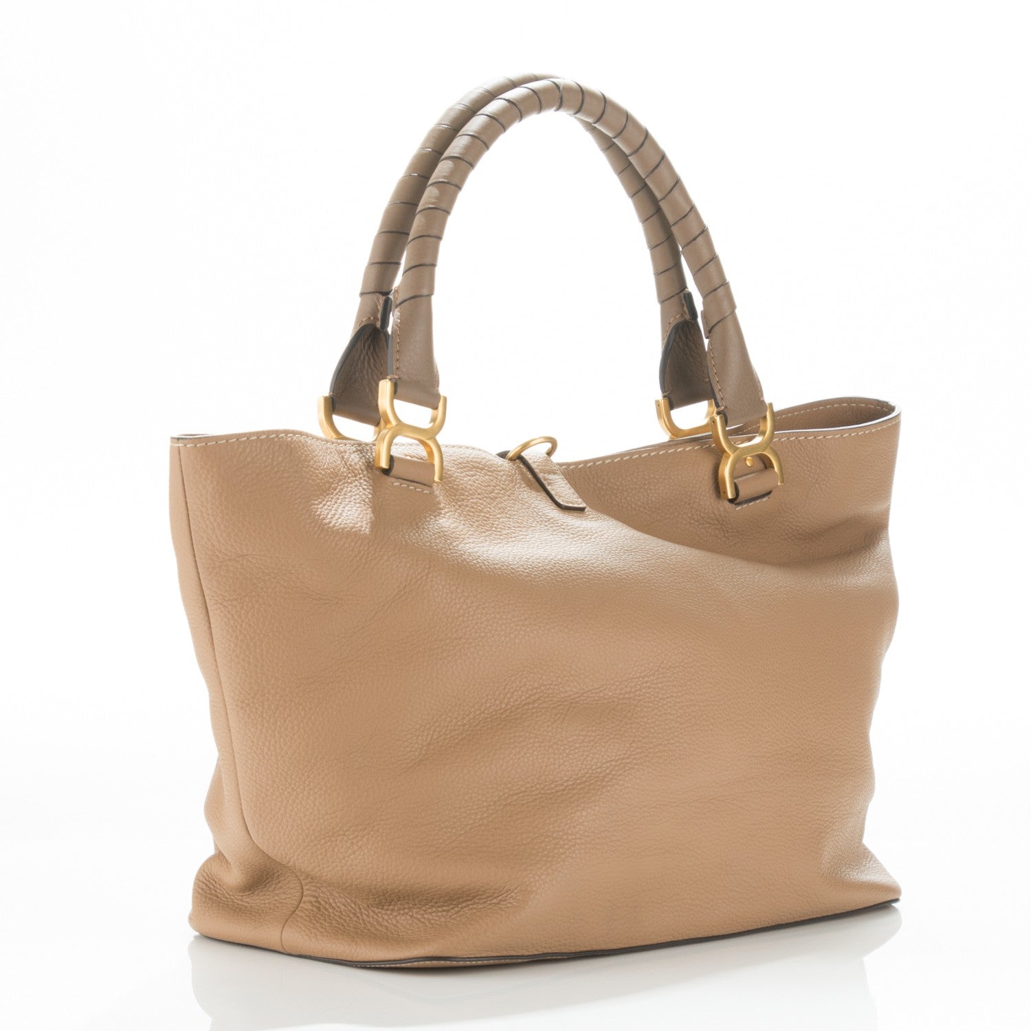Chloe Calfskin Large New Marcie Tote Nut 3 of 8