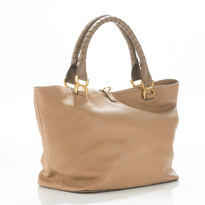 Chloe Calfskin Large New Marcie Tote Nut 3 of 8