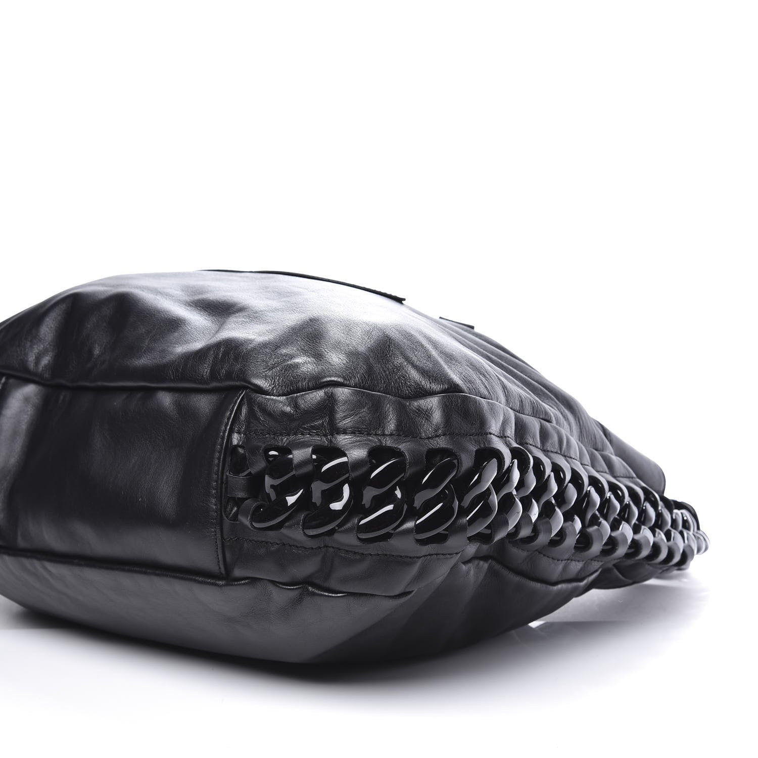 Chanel Calfskin Modern Chain Rhodoid Hobo Black 6 of 10