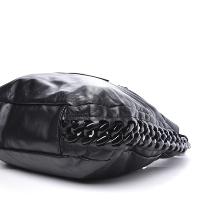 Chanel Calfskin Modern Chain Rhodoid Hobo Black 6 of 10