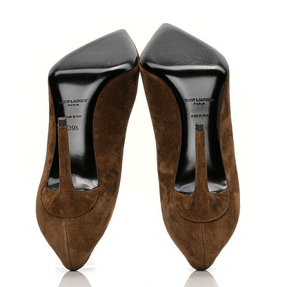 Saint Laurent Suede Zoe 85 Pumps 39.5 Caramel 5 of 5