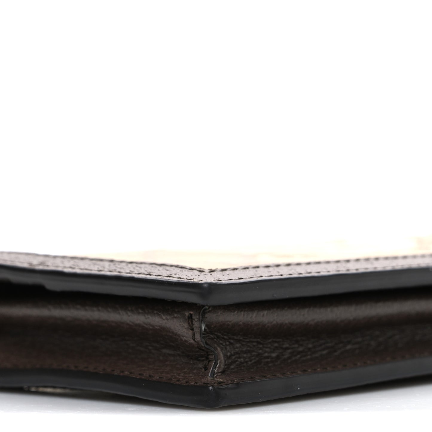 X ADIDAS Monogram Trefoil Embossed Wallet On Chain Brown