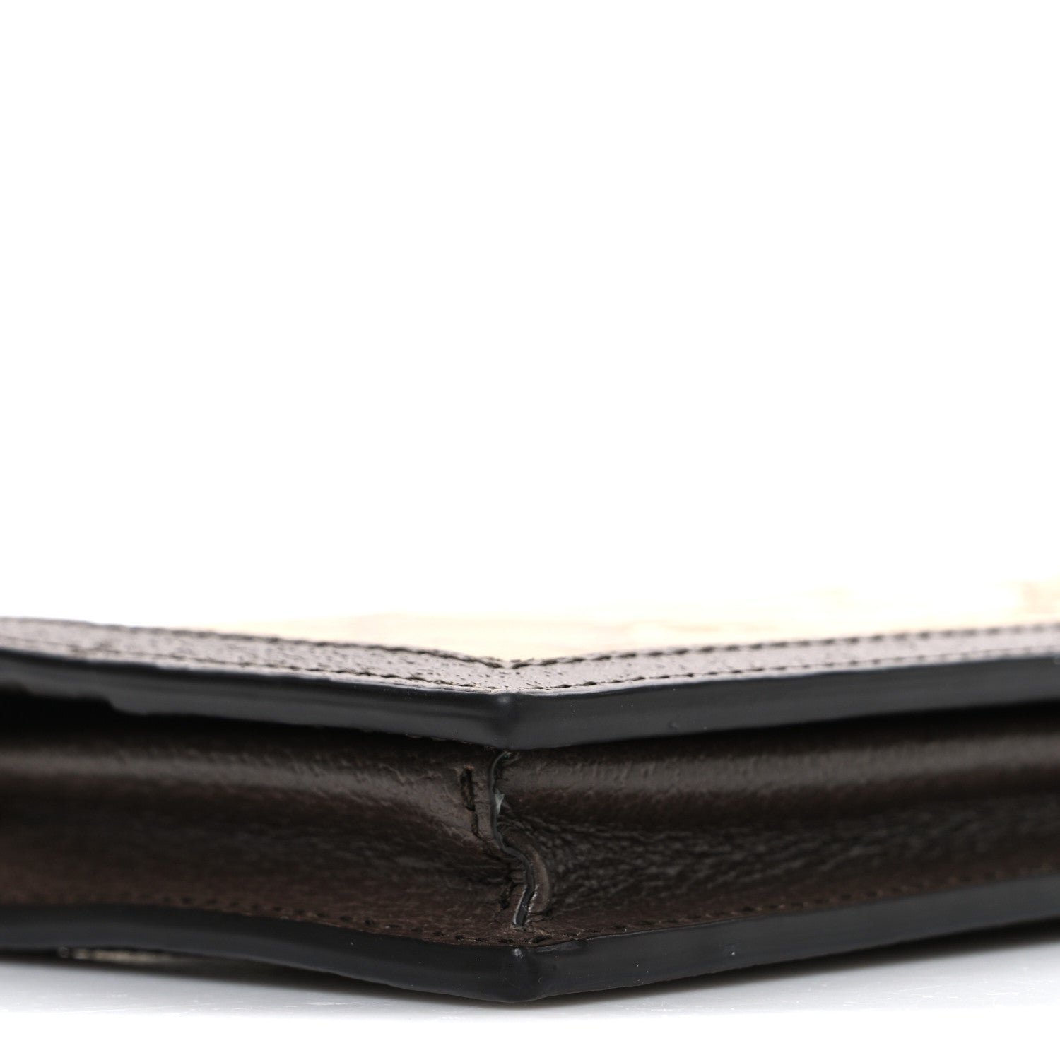 Gucci X ADIDAS Monogram Trefoil Embossed Wallet On Chain Brown 9 of 10
