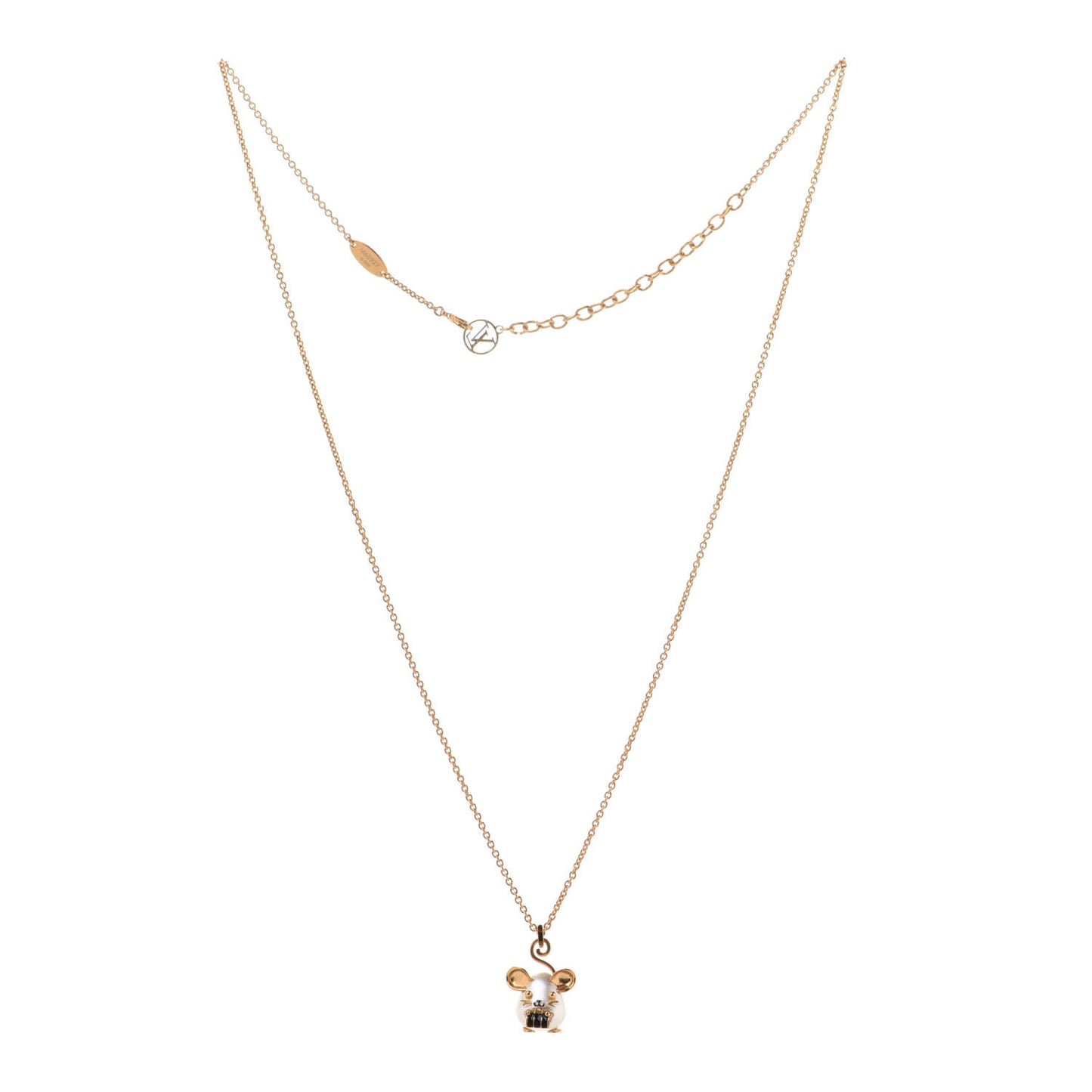 Vuittonite Rat Necklace Gold