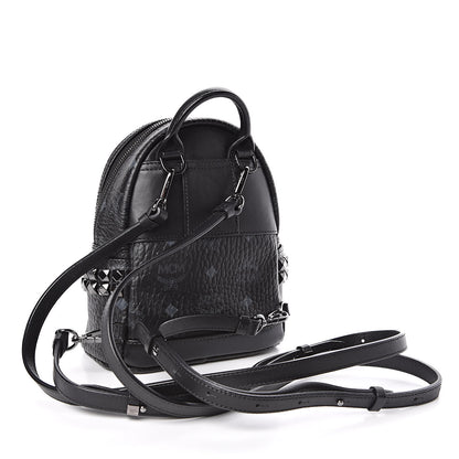 MCM Visetos Side Stud X-Mini Stark Bebe Boo Backpack Black 3 of 10