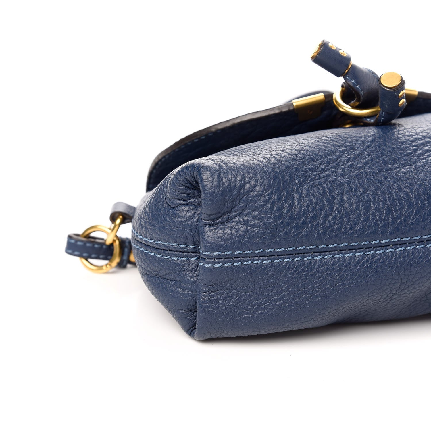 Chloe Calfskin Marcie Pochette Crossbody Bag Scuba Blue 8 of 9