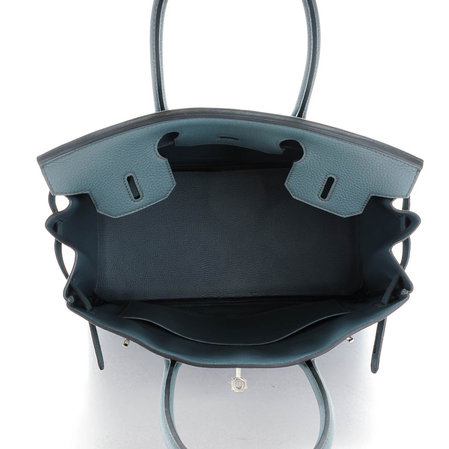 Taurillon Clemence Birkin 30 Bleu Orage