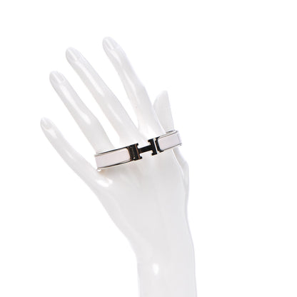 Hermes Enamel Narrow Clic Clac H Bracelet GM Rose Nymph 2 of 6