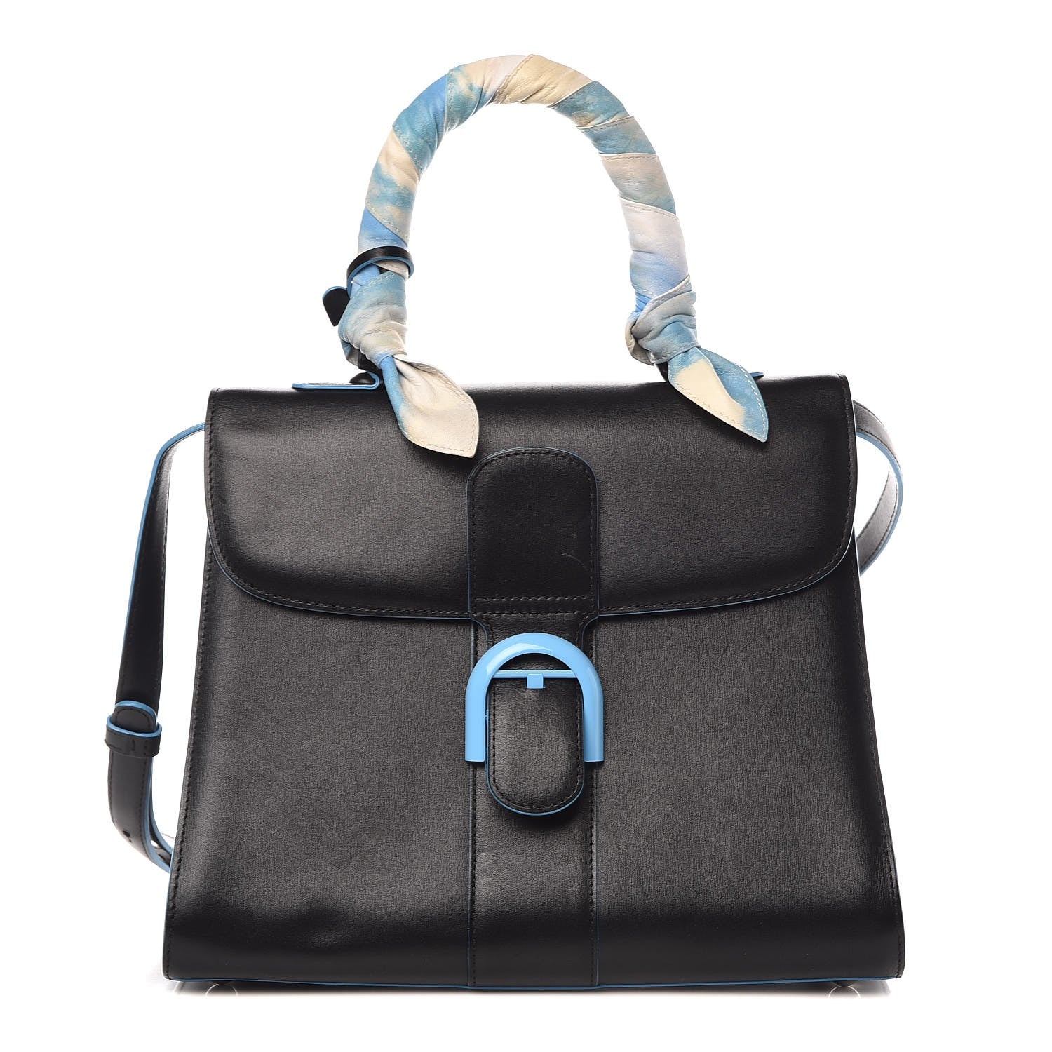 Delvaux Box Calfskin Ribbons Dans Les Nuages MM Brillant Satchel Black 1 of 12