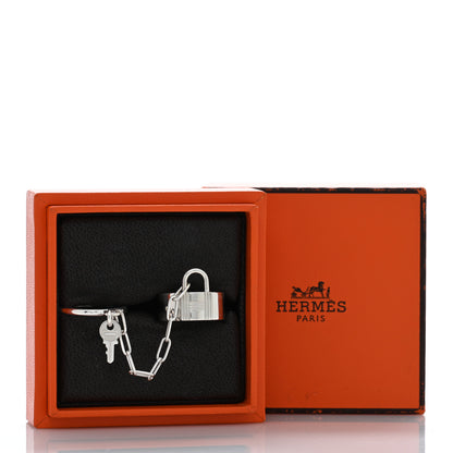 Hermes Sterling Silver Alpha Kelly Double Ring 50 5.25 5 of 5
