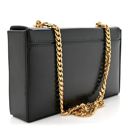Celine Shiny Calfskin Triomphe Chain Box Bag Black 3 of 11