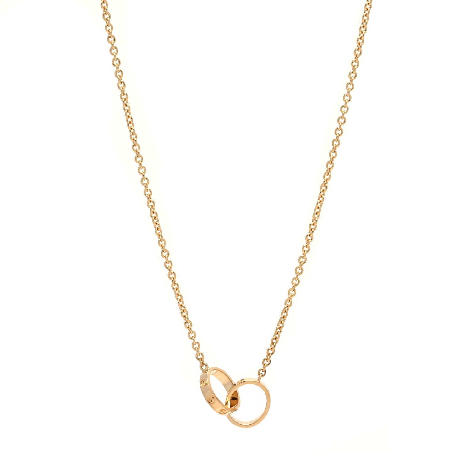 18K Yellow Gold Interlocking LOVE Necklace