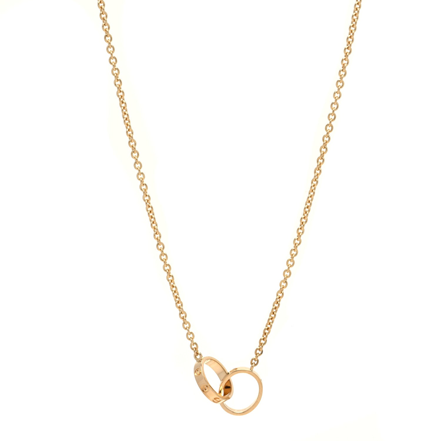 Cartier 18K Yellow Gold Interlocking LOVE Necklace 2 of 13