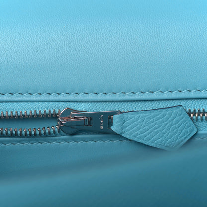 Hermes Epsom Enamel Constance 24 Bleu Du Nord Rouge 20 of 23
