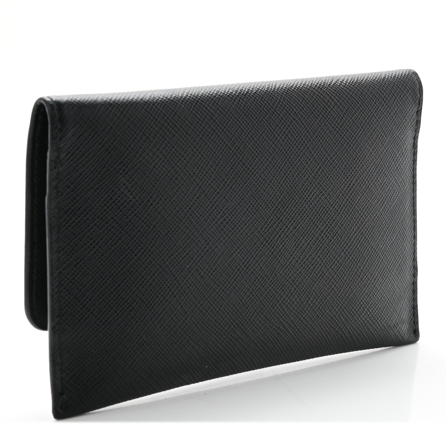 Prada Saffiano Metal Flap Wallet Black 3 of 6