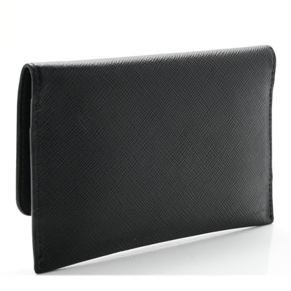 Prada Saffiano Metal Flap Wallet Black 3 of 6