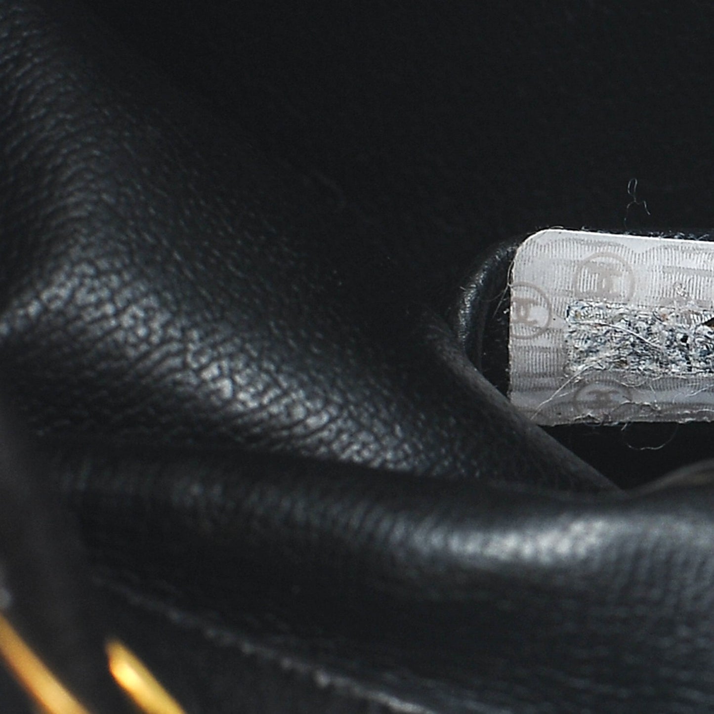 Lambskin CC Drawstring Bag Black