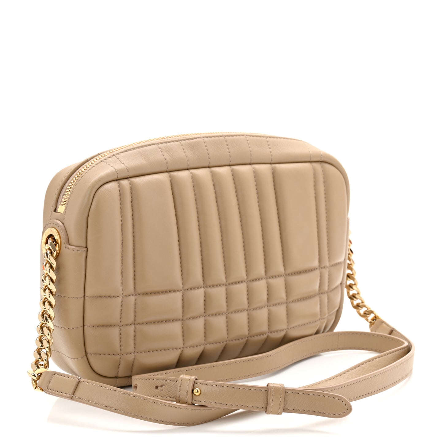 Lambskin Quilted Small Lola Camera Bag Oat Beige