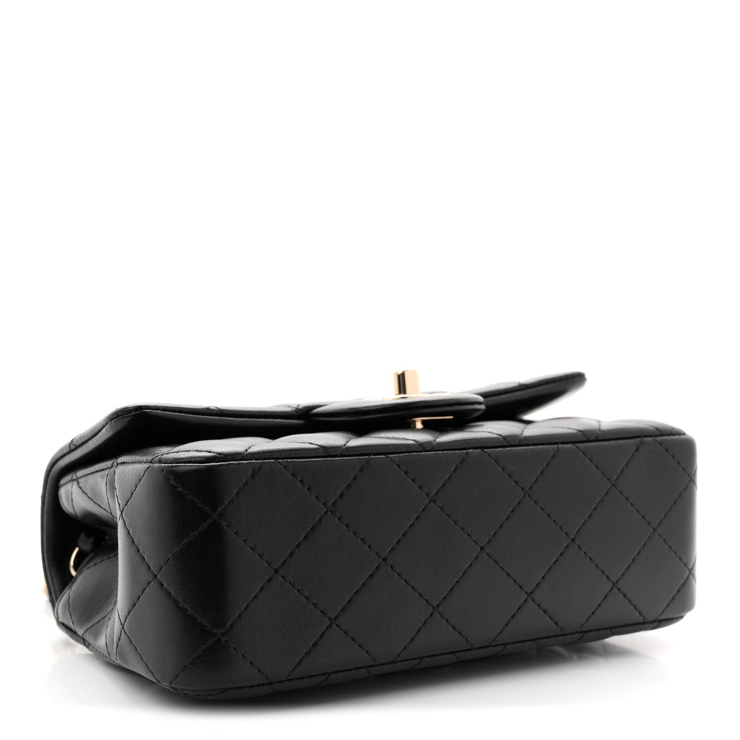 Chanel Lambskin Quilted Mini Rectangular Flap Black 4 of 10