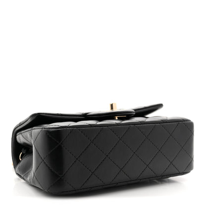 Chanel Lambskin Quilted Mini Rectangular Flap Black 4 of 10