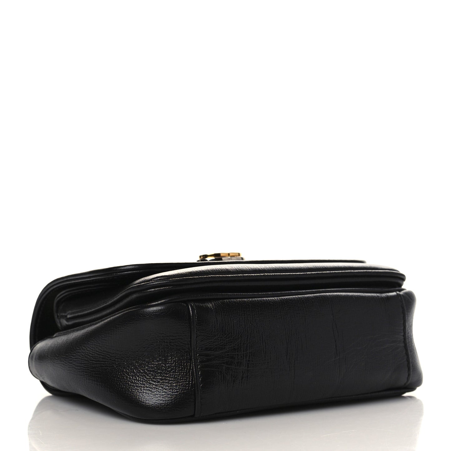 Azalea Calfskin Mini Marina Chain Shoulder Bag Black