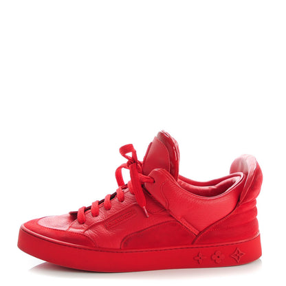Louis Vuitton Calfskin Suede Don Sneakers Red 9 1 of 8