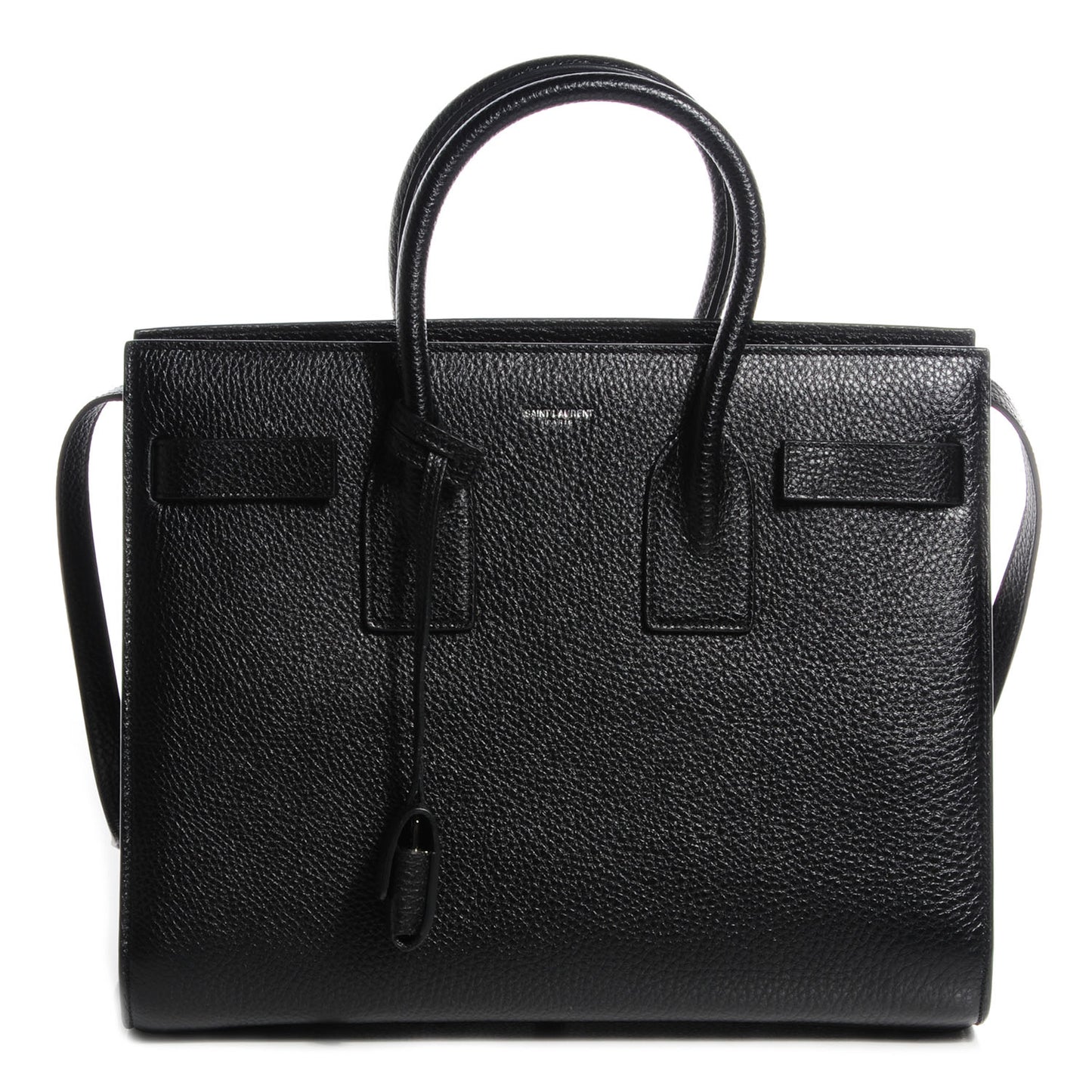 Grained Calfskin Small Sac De Jour Black