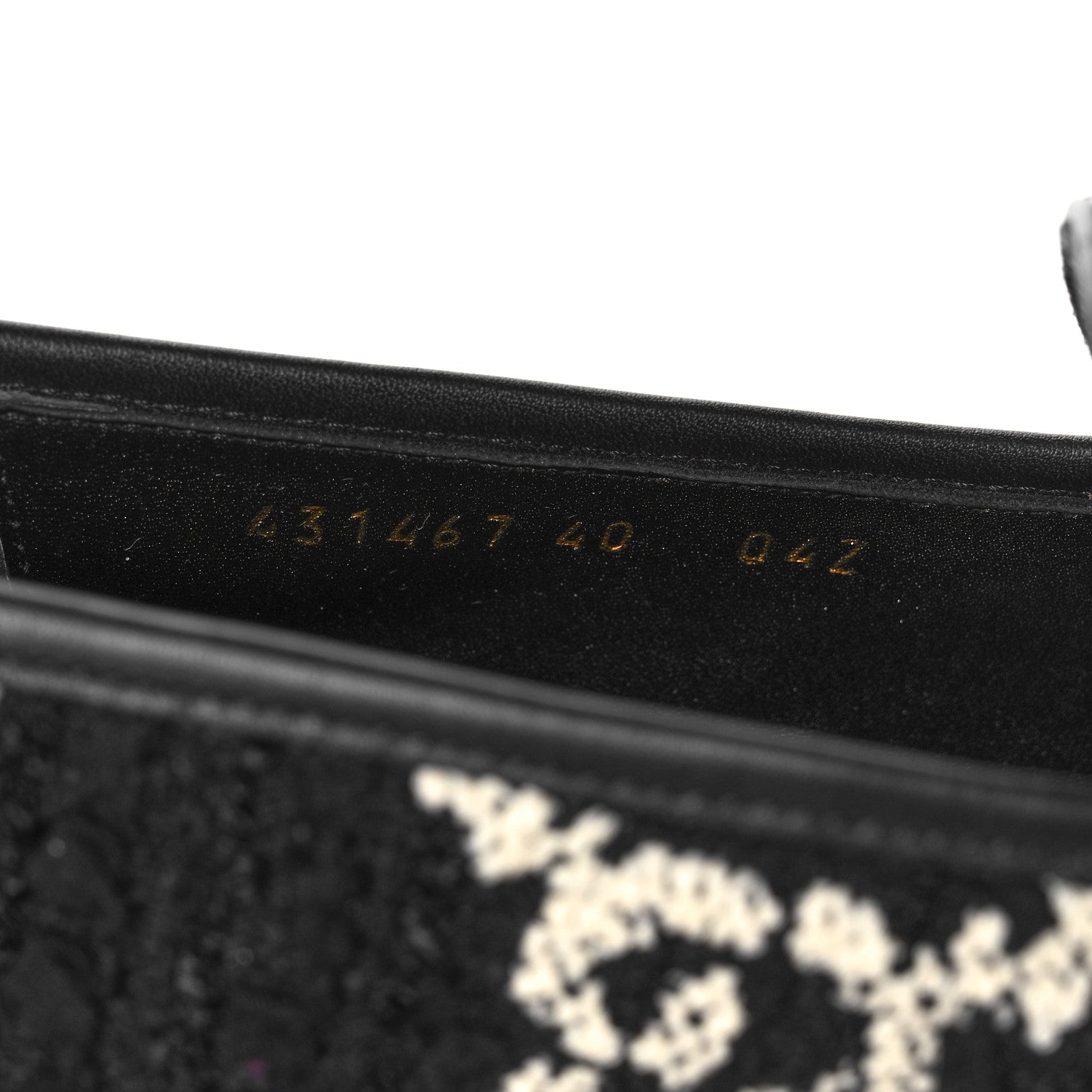Gucci Tweed GG Monogram Horsebit Womens Jordaan Loafers 40 Black Natural 8 of 9