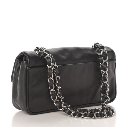 Chanel Calfskin Diagonal Ligne Medium Flap Black 3 of 12
