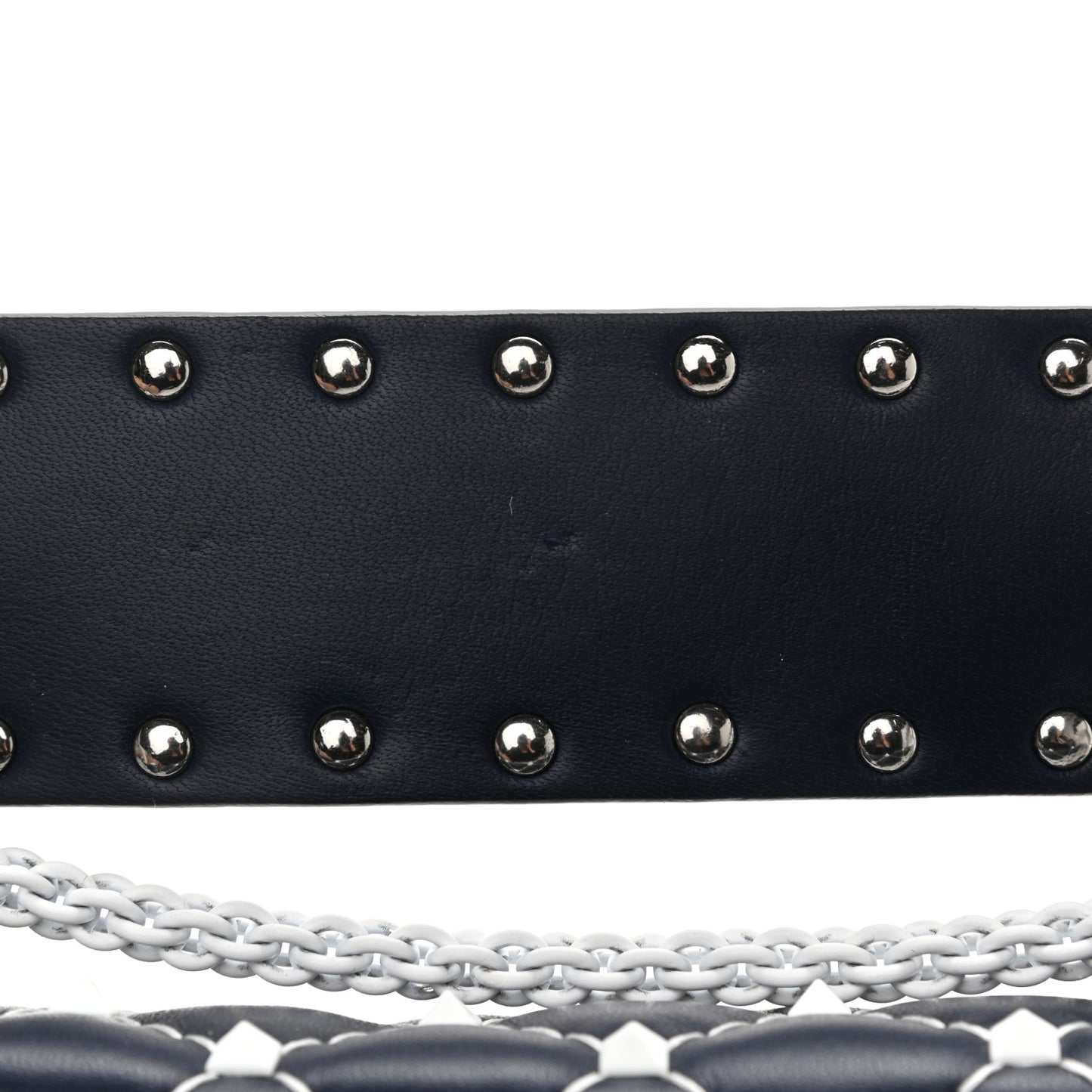 Nappa Small Free Rockstud Spike Shoulder Bag Marine