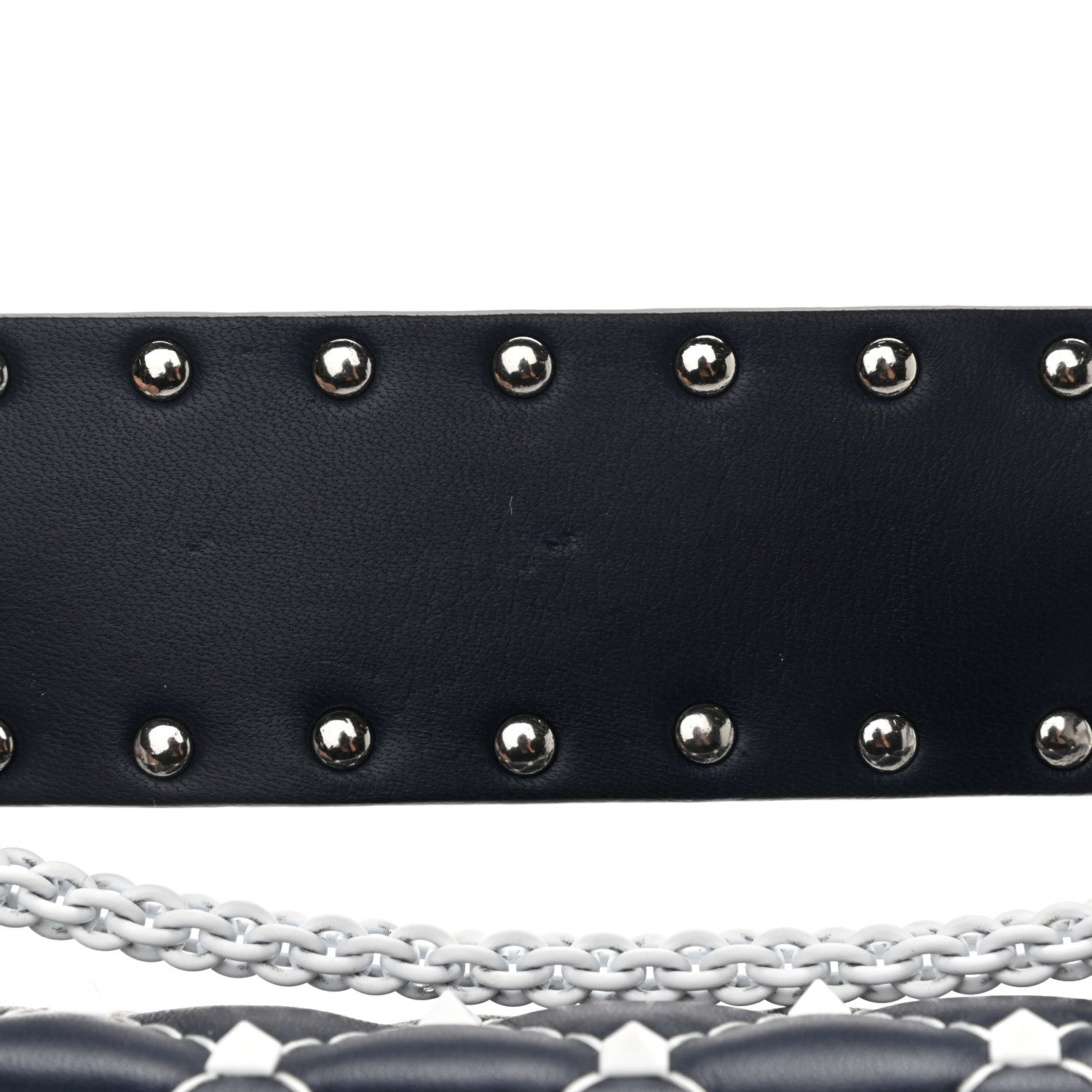 Valentino Garavani Nappa Small Free Rockstud Spike Shoulder Bag Marine 9 of 9