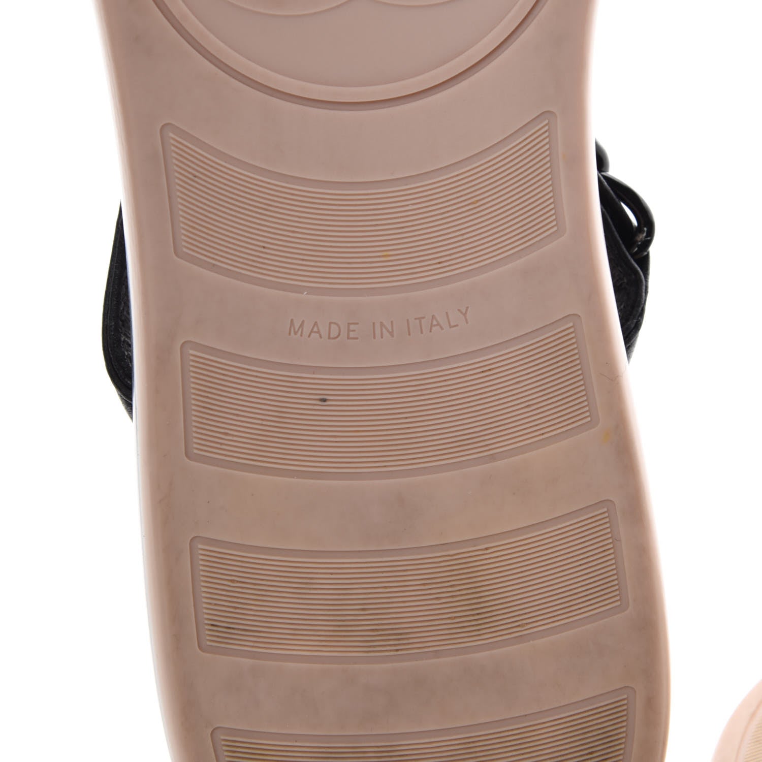 Chanel Calfskin Quilted Chain Thong Sandals 38 Black 8 of 14