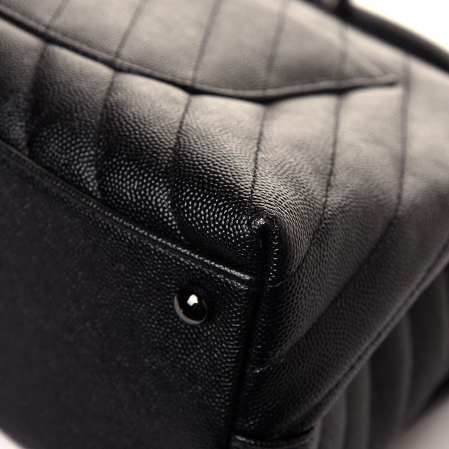Chanel Caviar Chevron Quilted Small Coco Handle Flap So Black 12 of 13