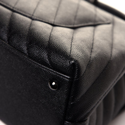 Chanel Caviar Chevron Quilted Small Coco Handle Flap So Black 12 of 13
