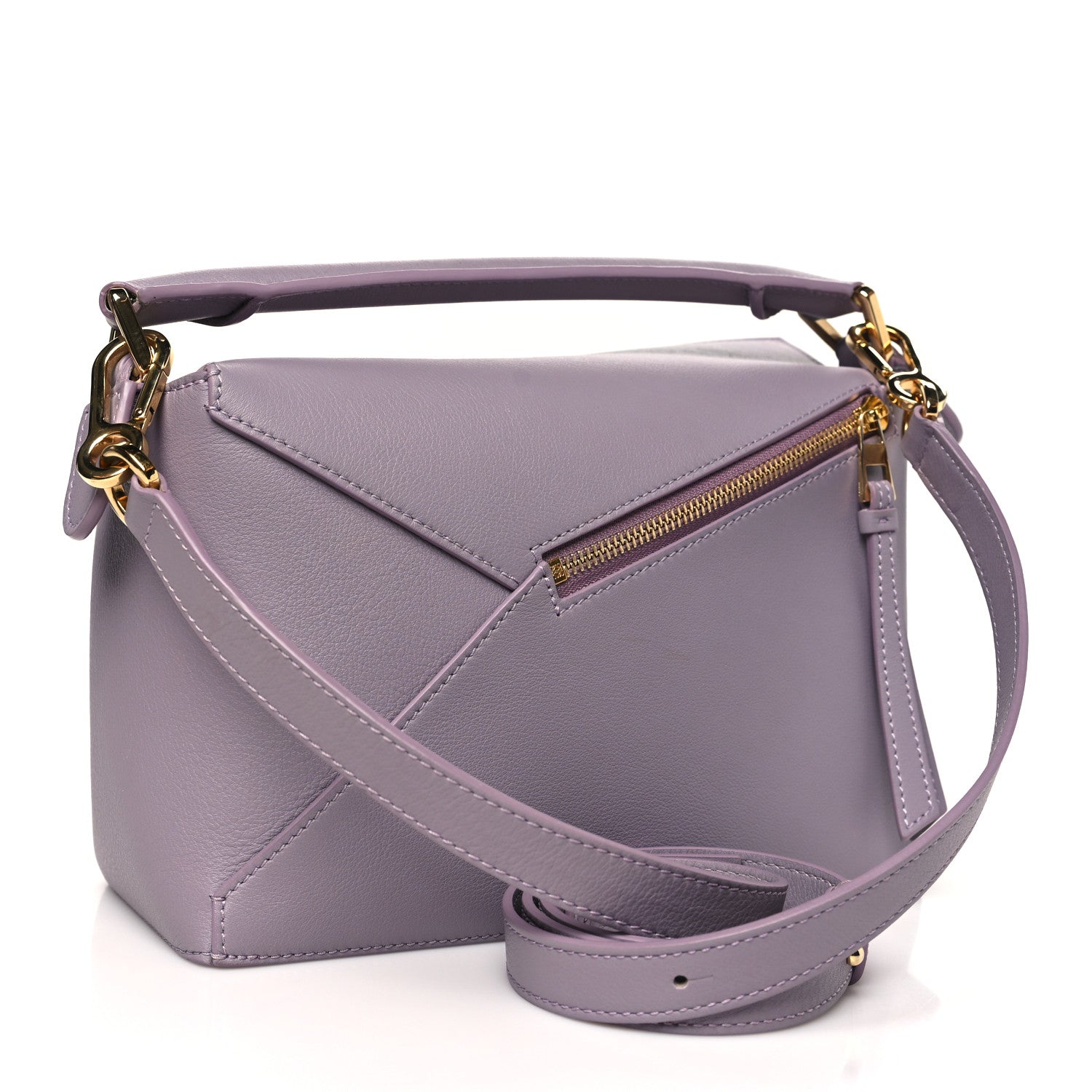 Loewe Soft Grained Calfskin Small Puzzle Edge Bag Pale Aubergine Glaze 3 of 10