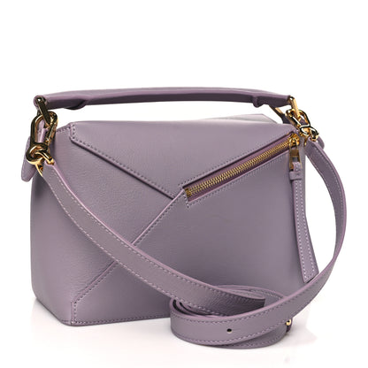 Loewe Soft Grained Calfskin Small Puzzle Edge Bag Pale Aubergine Glaze 3 of 10