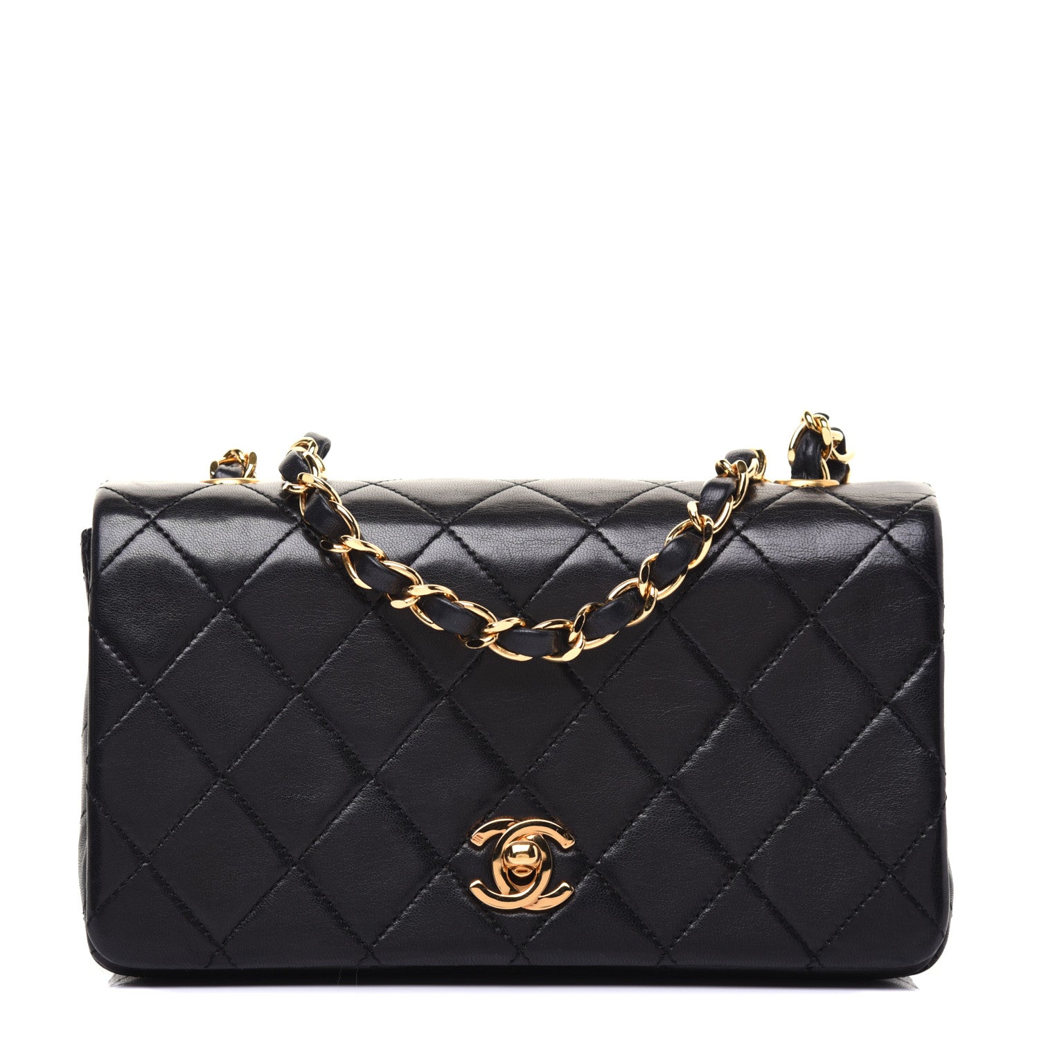 Chanel Lambskin Quilted Mini Flap Black 1 of 16
