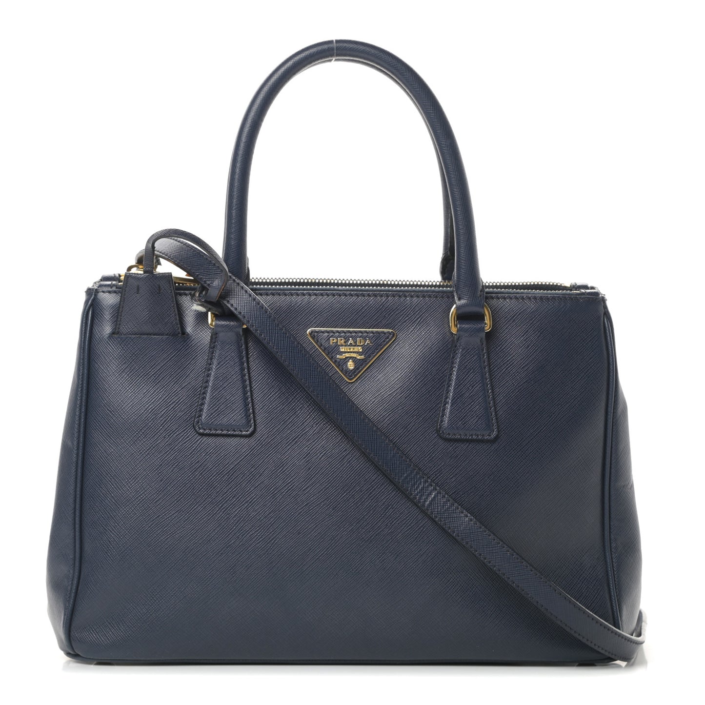 Saffiano Small Galleria Double Zip Tote Bluette