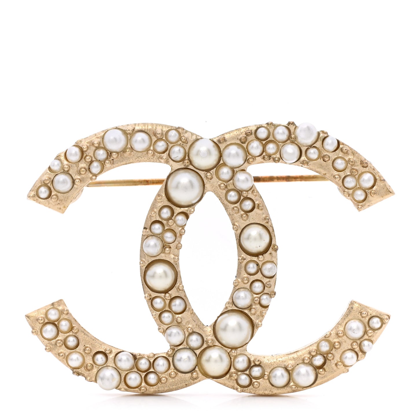 Pearl CC Brooch Gold