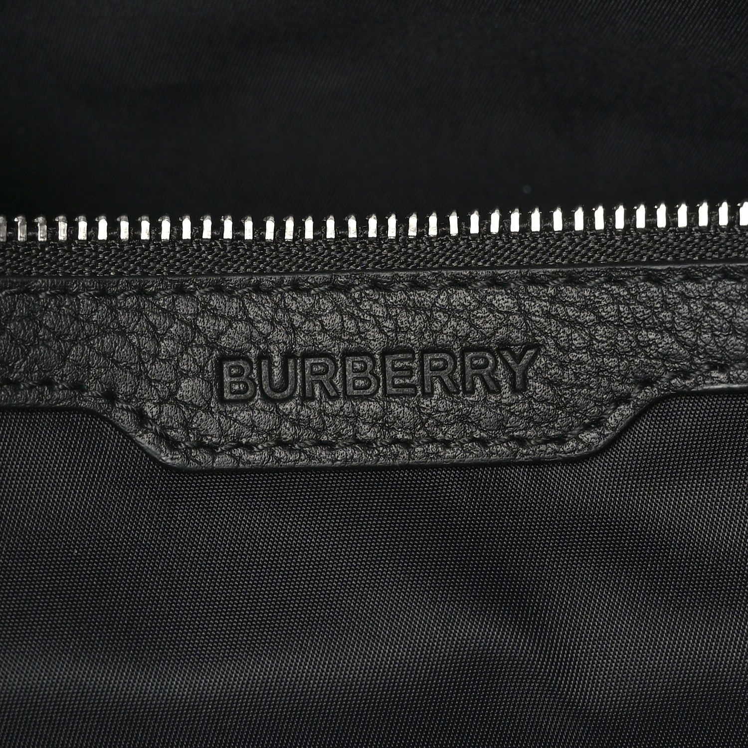 Burberry Calfskin Logo Embossed Medium Ardwell Tote Black 6 of 8
