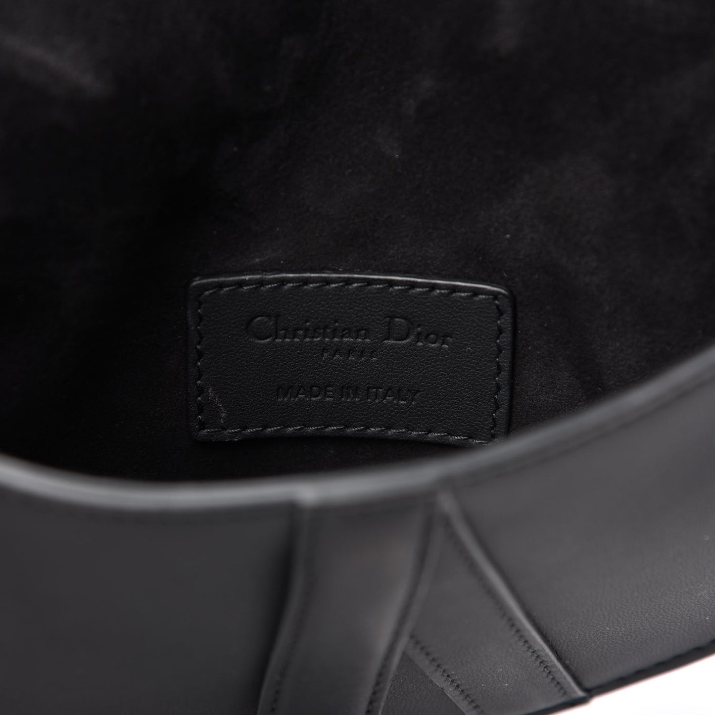 Ultra Matte Calfskin Saddle Belt Bag Black
