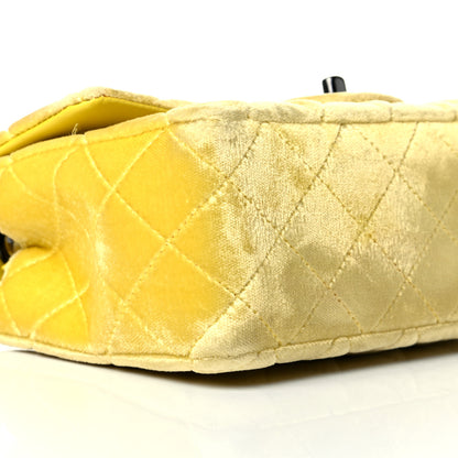 Chanel Velvet Quilted Mini Rectangular Flap Yellow 5 of 7