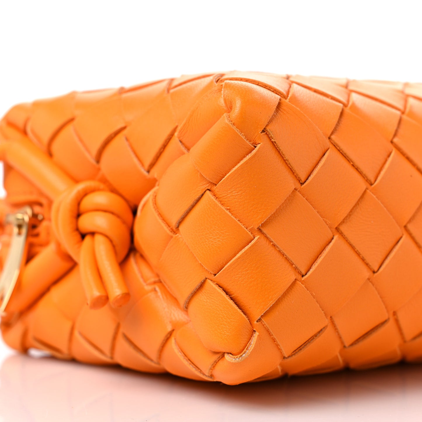 Nappa Intrecciato Mini Loop Camera Bag Tangerine