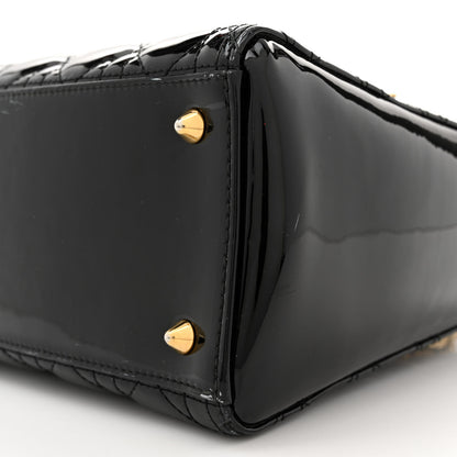 Christian Dior Patent Cannage Medium Lady Dior Black 10 of 16