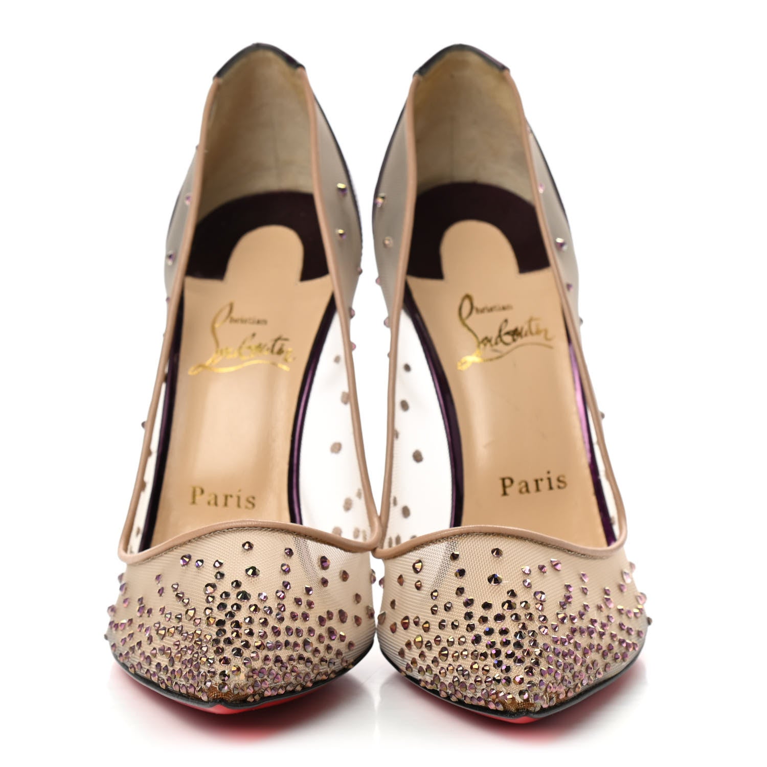 Christian Louboutin Rete Specchio Crystal Strass Follies 100 Pumps 39.5 Version Cosmos 2 of 9